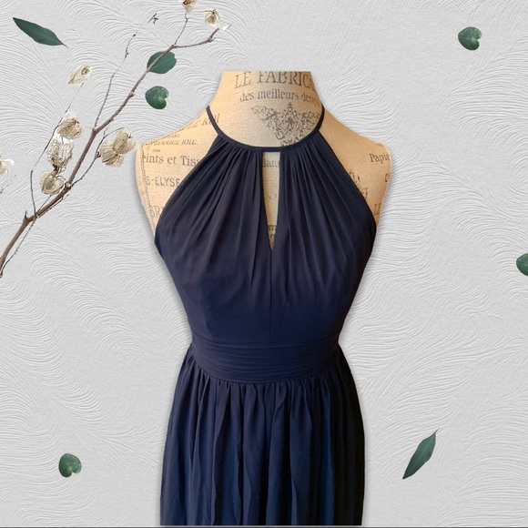 #LEVKOFF Navy Blue Bridesmaid/Prom Gown NWT - S - Picture 10 of 11
